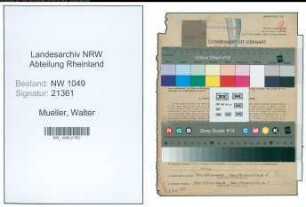 Entnazifizierung Walter Mueller , geb. 10.02.1917 (Bahnbeamter)