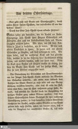Am dritten Osterfeiertage