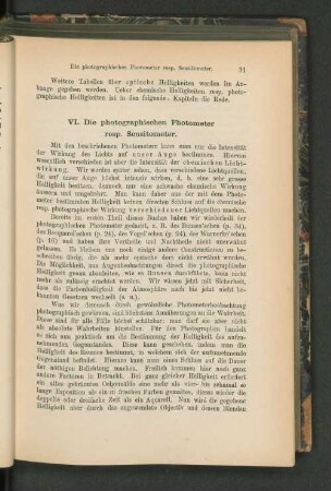 VI. Die photographischen Photometer resp. Sensitometer.
