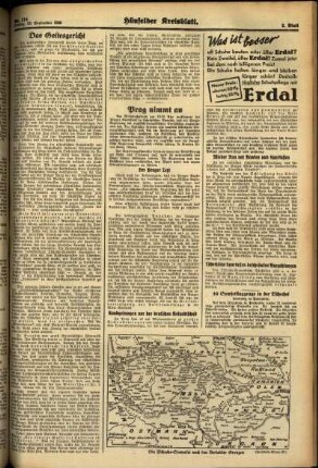 Zweite Ausgabe vom Freitag, den 23. September 1938.