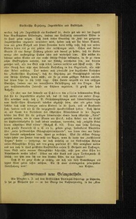 Zimmermanns neue Gesangmethode