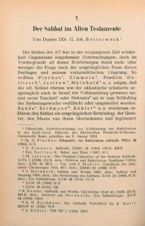 134-147 Der Sabbat im Alten Testament
