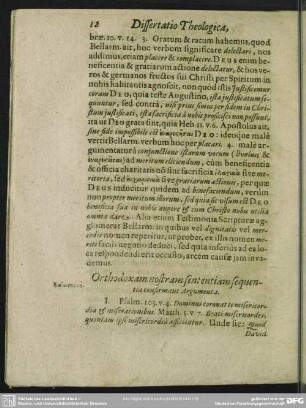 Orthodoxam nostram sententiam sequentia confirmant Argumenta