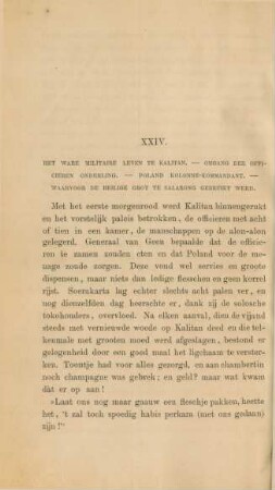 XXIV. Het ware militaire leven te Kalitan. - ...