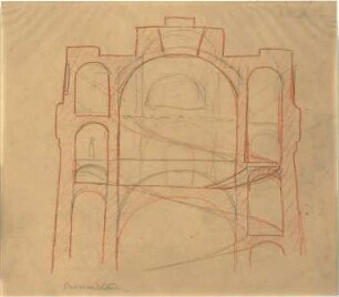 Hildebrand, Adolf von; Berg am Starnberger See - Rottmannshöhe (Bayern); Bismarckturm - Schnitt