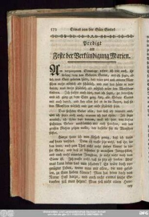 Predigt am Feste der Verkündigung Marien.