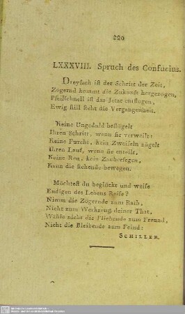 LXXXVIII. Spruch des Confucius