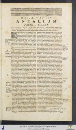 Boicae gentis Annalium Partis I. Libri.