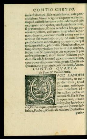 Contio Quarta de Fato & Providentia.