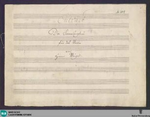 Die Sonnenjungfrau. Arr - Don Mus.Ms. 2019 : V (2), orch; GraW VI.3