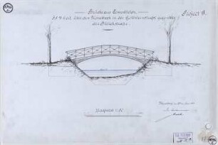 Goltsteinstraße, Brücke aus Zementbeton, 3,5 m breit, über den Düsselbach