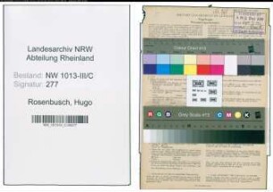 Entnazifizierung Hugo Rosenbusch , geb. 28.11.1880 (Metzger)