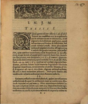 Diss. inaug. iur. de retentione pignoris ob pecuniam chirographariam : ad rubr. et l. un. us. at si in possessione C. etiam ob Chirog. pec. pign. ten. poss.