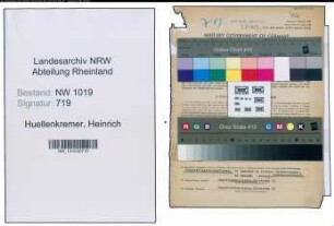 Entnazifizierung Heinrich Huellenkremer , geb. 16.12.1902 (Lehrer)