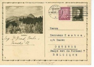 Korrespondenz von Max Brod an Hermann Kesten