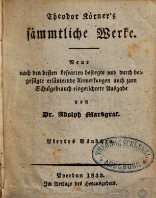 Sämmtliche Werke, 4/9