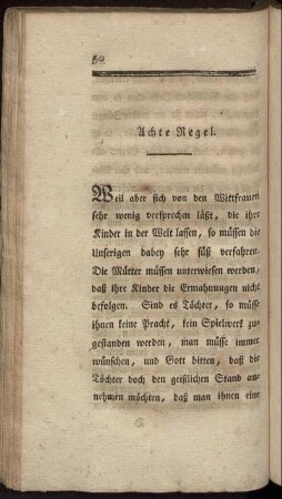 Achte Regel.