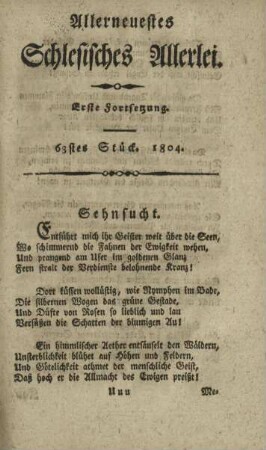 63stes Stück. 1804.