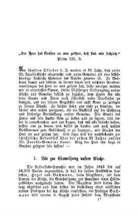 "Der Herr hat Großes an uns gethan, deß sind wir fröhlich" Psalm 126, 3