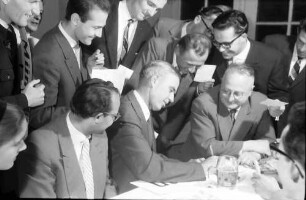 9. Tagung 1959 Physiker; Studentenabend Stadthalle Lindau: Willis E. Lamb signiert