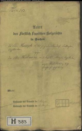 Havergoh (Haverjoh) Nr. 61 in Heidenoldendorf gegen Hollmann Nr. 7 in Heidenoldendorf - Wasserleitung