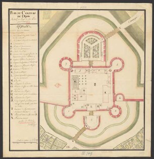 Plan du Chateau de Dijon : relatif au projet de cette place pur l'année 1755