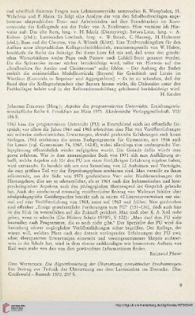16: [Rezension von: Johannes Zielinski (Hrsg.), Aspekte des programmierten Unterrichts]