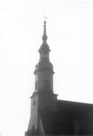 Lunzenau. Stadtkirche St. Jakobus. Turm von Nordost