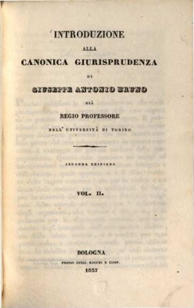 Introduzione alla civile e canonica giurisprudenza, 2. Introduzione alla canonica giurisprudenza