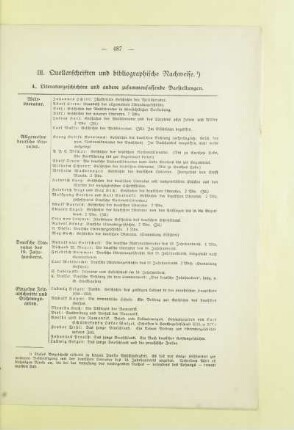 III. Quellenschriften und bibliographische Nachweise