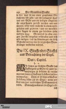 Die IX. Stuffe oder Staffel aus Betrachtung der Engel.