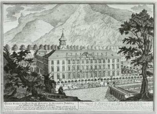 Prospekt des hochfürstlichen Gebäudes zu Mirabell in Salzburg, wie solches von Niedergang anzusehen