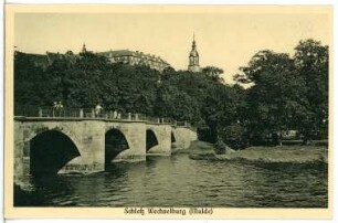 Wechselburg. Muldenbrücke und Schloss