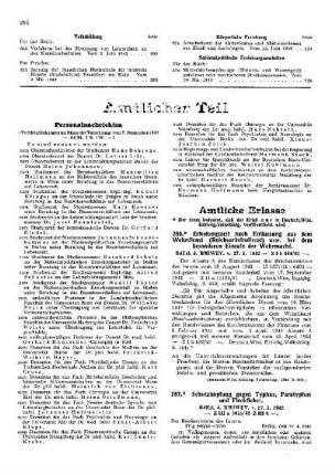 Schutzimpfung gegen Typhus, Paratyphus und Fleckfieber : [Amtliche Erlasse] ; [Amtlicher Teil]