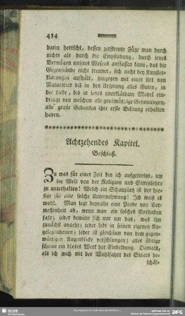 Achtzehendes Kapitel. Beschluß