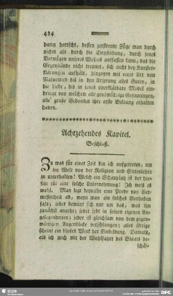 Achtzehendes Kapitel. Beschluß
