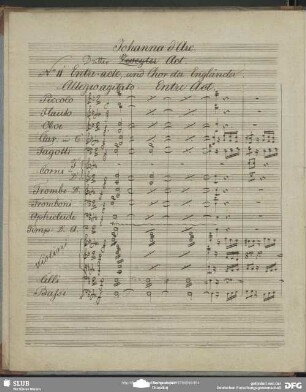No. 11 Entre acte und Chor der Engländer
