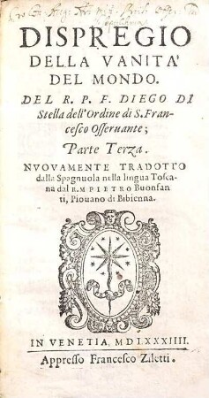 Dispregio della vanità del Mondo, 3