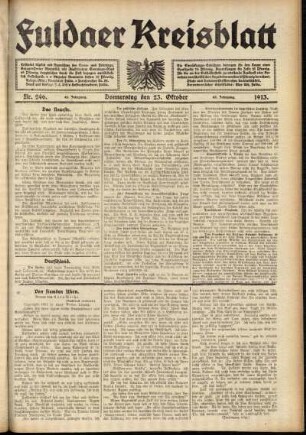 Ausgabe vom Donnerstag, den 23. Oktober 1913.