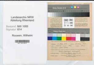 Entnazifizierung Wilhelm Rouwen, geb. 09.03.1898 ()