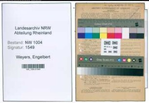 Entnazifizierung Engelbert Weyers , geb. 09.08.1896 (Anstreicher)