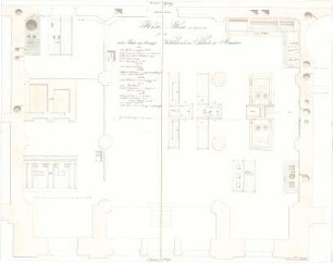 Gärtner, Friedrich von; München; Wittelsbacherpalast - Küche (Herdpläne)