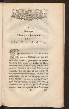 3. Gewagte Muthmasungen über die Nordlichter