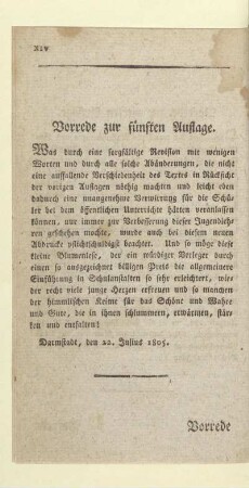 Vorrede zur fünften Auflage