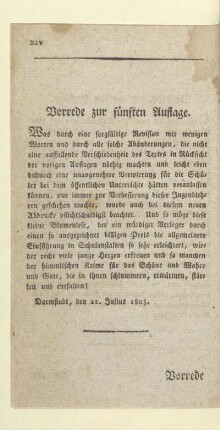 Vorrede zur fünften Auflage