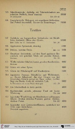 Textilien (Nr. 507-533)
