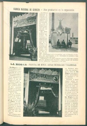 Fábrica Nacional de Cerveza - sus productos en la exposición