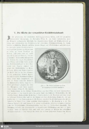 V. Die Werke der romanischen Goldschmiedekunst