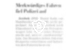 Merkwürdiges Fahren fiel Polizei auf
