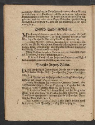 Deutsche Artzney-Bücher.